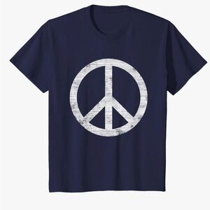 Superdazzle Peace Signs kids shirt- XS new/never warn
